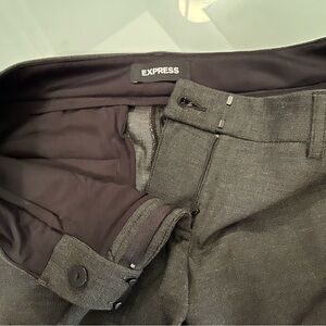 Express Editor Barely Boot Low Rise Charcoal Grey Trousers Size 4R
